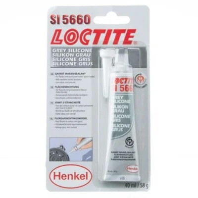 Afbeelding van Loctite SI 5660 Grijze siliconen voor mechanische of industriële afdichting, afdichtingspasta behuizing en transmissie, bestand tegen water, olie koelvloeistoffen, tube 40 ml
