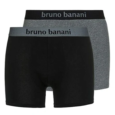 Afbeelding van Bruno Banani 2 PACK Flowing Onderbroeken, Heren, Maat: Small, Grau