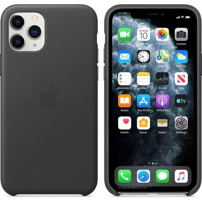 Afbeelding van Apple origineel leather case iPhone 11 Pro Black MWYE2ZM/A
