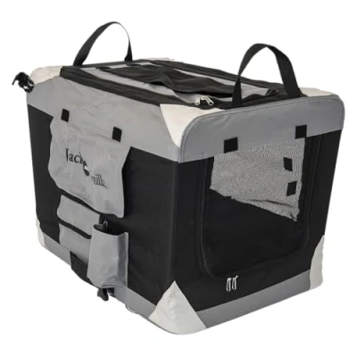 Afbeelding van Jack And Vanilla Kennels Travel Plooibare Kennel Grijs S