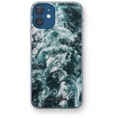Afbeelding van Case Company® hoesje geschikt voor iPhone 12 mini Zee golf Soft Cover Telefoonhoesje Bescherming aan alle Kanten en Schermrand