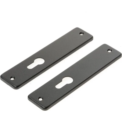 Afbeelding van Ami 180/41 RH kortschild aluminium zonder krukgat PC 55 zwart RAL 9005 structuur finish 739134