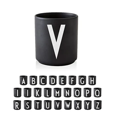 Afbeelding van Design Letters koffiemok (A Z) Cadeau idee voor Vaderdag Mok a The in Porselein Papa Espressomok ontworpen Denemarken Vaatwasmachinebestendige 250 ml