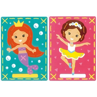 Afbeelding van Borduurkaarten Ballerina en zeemeermin 0157765