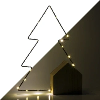 Afbeelding van Kerstboom op voet Lumineo 23 x 30 cm (22 LEDs, 5 punts, Binnen)