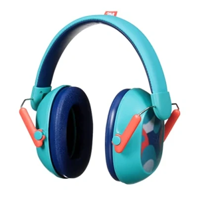 Afbeelding van 3M kids plus oorkappen blauw met print