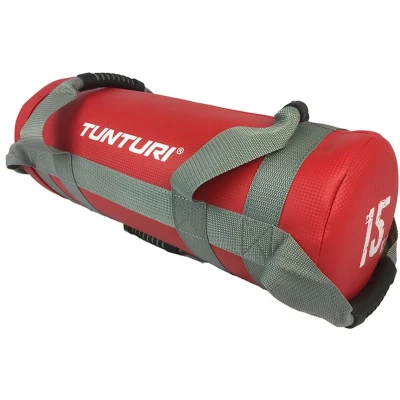 Afbeelding van Tunturi Strengthbag Powerbag 15kg Sandbag Rood Incl. gratis fitness app