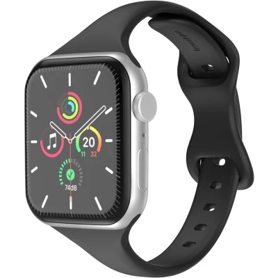 Afbeelding van imoshion Active Sport siliconen bandje Geschikt voor Apple Watch 1, 2, 3, 4, 5, 6, 7, 8, 9, 10 (42 mm), SE 38/40/41 mm Zwart One Size
