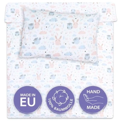 Image de Housse de couette enfant 90x120 cm Coton linge lit pour enfants Parure avec housses 90 x 120 et taie d’oreiller 40 60 bébé lits Oeko Tex