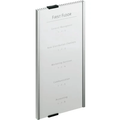Afbeelding van Durable 4804 Naambord Naambordje Deurbord Info Sign Geanodiseerd aluminium Metallic zilver 149 x 297 mm