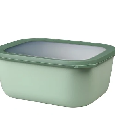 Image de Mepal Bol Multifonction Rectangulaire Boîte Conservation Alimentaire avec Couvercle Convient comme de Hermétique pour le Réfrigérateur, Micro ondes &amp; Congélateur 3000 ml Nordic sage