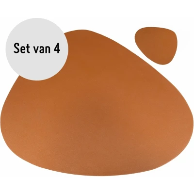 Afbeelding van Krumble Placemat set design 4 stuks Bruin