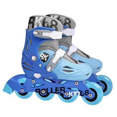 Afbeelding van Skids Control Inline Skates Verstelbaar Lichtblauw Maat 30 33