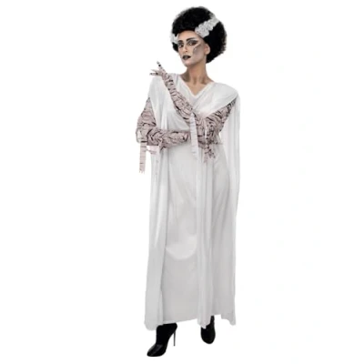 Afbeelding van Smiffy&#039;s Frankenstein Kostuum Monster Bruid Van Vrouw Wit / Beige Small Halloween Verkleedkleding