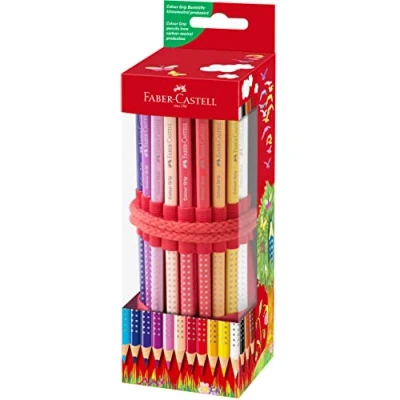 Afbeelding van Faber Castell 201541 Colour Grip kleurpotloden met puntenslijper, 18 stuks