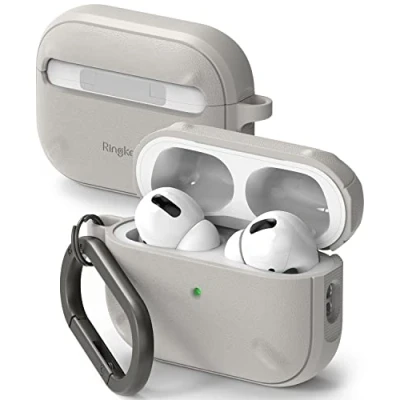 Afbeelding van Ringke Onyx AirPods Pro 2 case, gepantserde cover voor hoofdtelefoon, grijs
