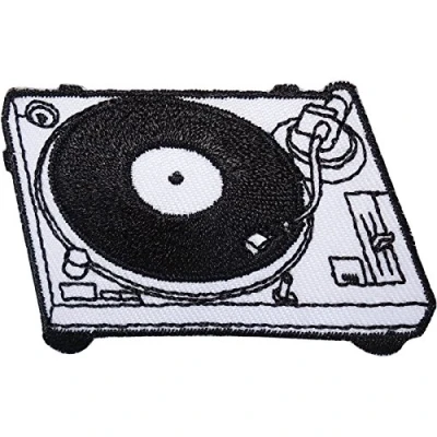 Afbeelding van Geborduurde patch voor DJ platenspelers