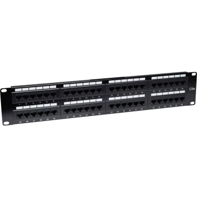 Afbeelding van Intellinet 513579 48 poorten Netwerkpatchpaneel 483 mm (19) CAT 3, 4, 5, 5e 2 HE Zwart