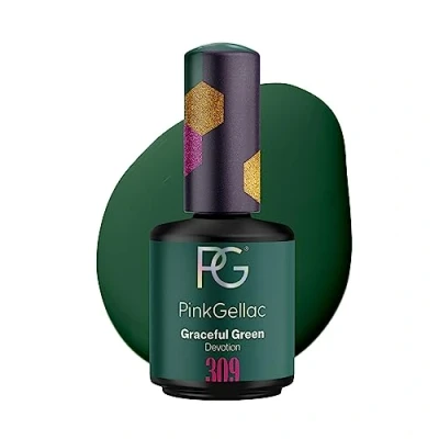 Afbeelding van Pink Gellac 309 Graceful Green Gel Nagellak 15 Ml
