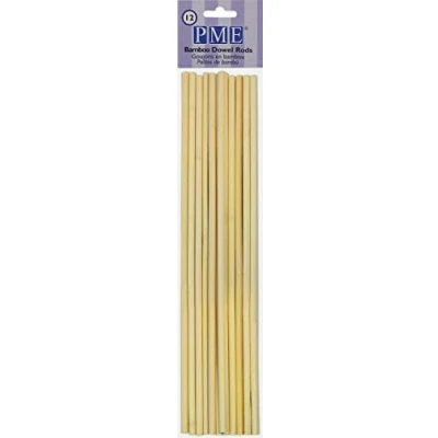Image de PME DR1007 Lot de 12 Tiges, Bois, Brun, 6 x 1 30 cm