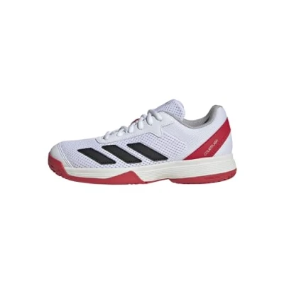Afbeelding van adidas Performance Courtflash Unisex Tennisschoenen voor alle ondergronden kinderen, Maat: 30, Ftwr white/core black/lucid red