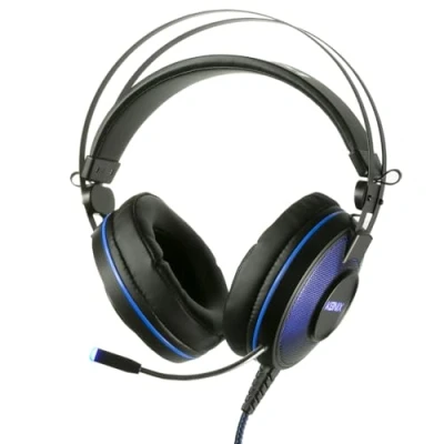 Image de Micro casque filaire Gaming Konix Mythics PS U700 Noir et Bleu pour PS4