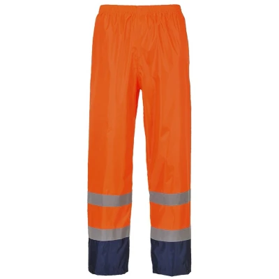 Afbeelding van Hi Vis Klassieke Tweekleuren Regenbroek maat XS, Orange/Navy