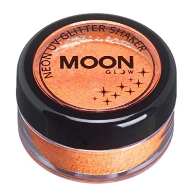 Afbeelding van Moon Glow Neon UV Glitter Shaker 5g Oranje Licht helder op onder verlichting