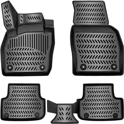 Afbeelding van ELMASLINE 3D rubberen matten voor VW T Cross 2018 2024 Hoge rand Accessoires Vloermatten