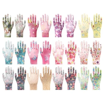 Afbeelding van HDGSAFD 12 paar tuinhandschoenen voor dames, tuinhandschoenen, waterdicht, reinigingshandschoenen lichte werkhandschoenen
