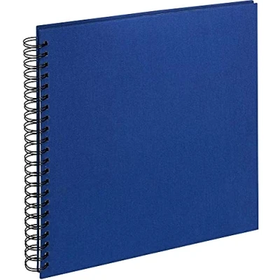 Afbeelding van Walther Design Fotoalbum blauw 30 x cm spiraalalbum linnen stof SA 510 L