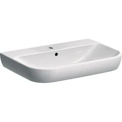 Afbeelding van Geberit Smyle meubelwastafel wit KeraTect (70 x 48 cm) 1 kraangat, met