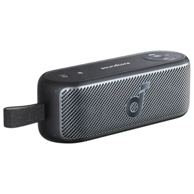 Afbeelding van soundcore Motion 100 draagbare bluetooth luidspreker met hoge resolutie, draadloos, 2 drivers volledig bereik voor stereogeluid, ultra draagbaar ontwerp gebruik buitenshuis (zwart)