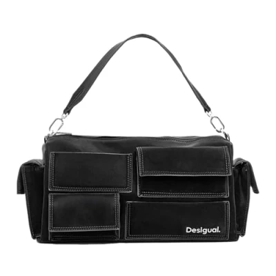Afbeelding van Desigual BAG Pocket FACE Habana Handtas, Dames, Maat: One Size, Black