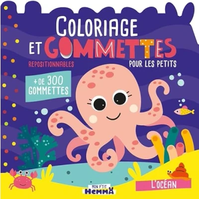 Afbeelding van OCEAN COLORIAGE ET GOMMETTES POUR LES PETITS