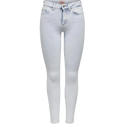 Afbeelding van ONLY Onlblush LIFE MID RAW Jeans Skinny Fit Light blue, Dames, Maat: XSx32, blue