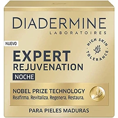 Afbeelding van Diadermine Expert Verjongende Nachtcrème 50 ml Celverjonging Voor rijpe en veeleisende huid Nobelprijswinnende technologie