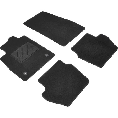 Afbeelding van WALSER Standart 80789 Vloermatset Polyester, PU (Polypropyleen) voor en achter Antraciet/Zwart Op maat gemaakt