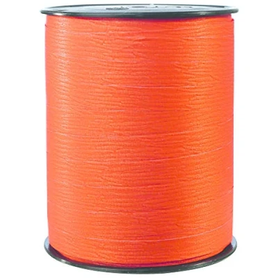 Afbeelding van Clairefontaine 601558C 1 rol mat 250 x 10 mm oranje mandarijn decoratief lint cadeau doe het zelf, geschenkverpakking