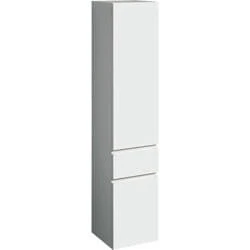 Afbeelding van Geberit Renova Plan hoge kast met 2 deuren en lade, wit hoogglans 390