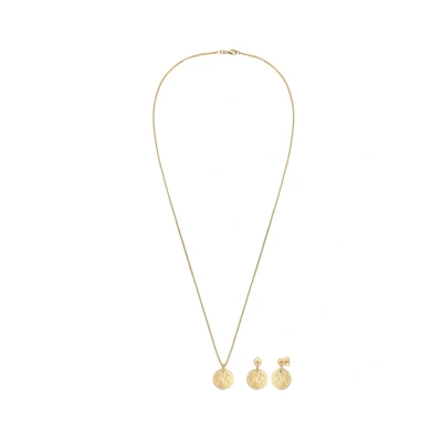 Afbeelding van Elli SET Structured Oorbellen goldcoloured, Dames, Maat: 45, Gold coloured