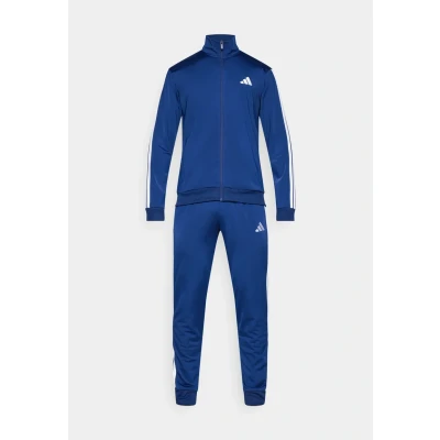 Afbeelding van adidas Sportswear Basic Stripes SET Trainingspak, Heren, Maat: Medium, Dark blue