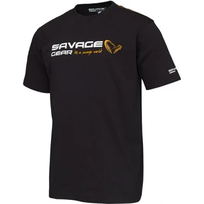 Image de Savage Gear Signature Logo T shirt Black Ink taille XXL pêche