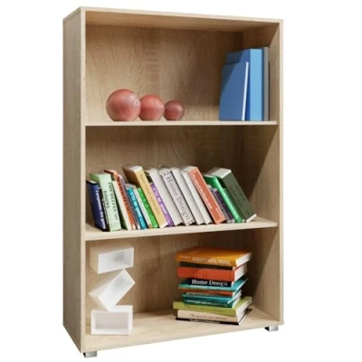 Afbeelding van Casaria Boekenkast Vela 3 Vakken Verstelbaar 115x60x28 cm Eiken
