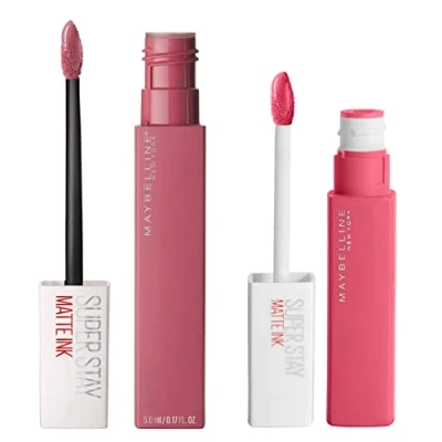 Afbeelding van Maybelline New York SuperStay Matte Ink Color 15 Lover + 125 Inspirer, 2 lippenstiften met applicator punt