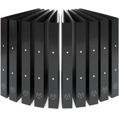 Afbeelding van ACROPAQ 10 x Ringmap A4 2 ringen Ringbanden met Rug etiketen, breedte 3,5 cm, Nacht, &#039;Natuur&#039; Kleurencollectie Ordners rings A4, ringen, Ordner