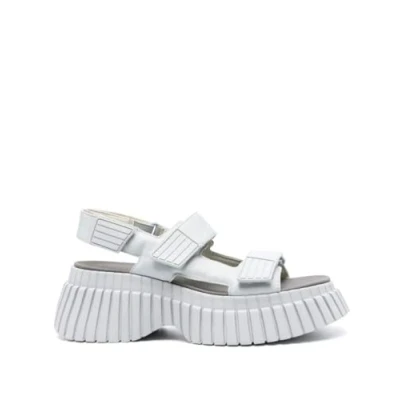 Afbeelding van Camper Sandalen met plateauzool, Dames, Maat: 40, Pastellgrau Leer