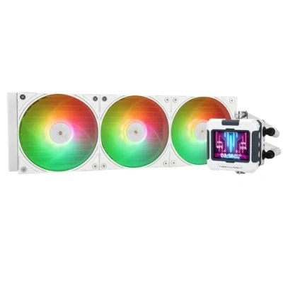 Afbeelding van Thermalright Frozen Warframe 360 Witte ARGB CPU waterkoeler, AIO koeling, IPS resolutie 320 x 240, LCD display, vloeibare koeler voor AMD/Intel
