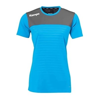 Afbeelding van Kempa Emotion 2.0 Shirt Korte Mouw Dames Blauw Antraciet Maat XS
