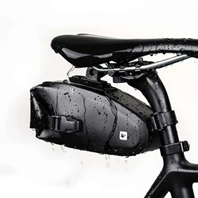 Afbeelding van Rhinowalk Fietszadeltas, waterdicht, 1,2 liter, voor outdoorfiets, mountainbike, racefiets, opvouwbaar